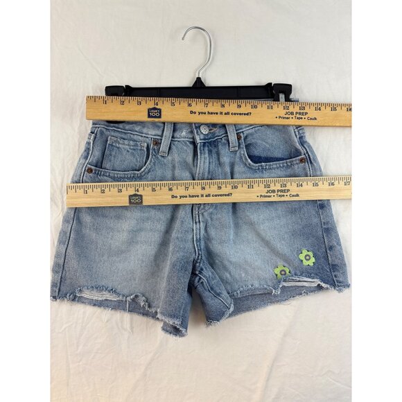 Old Navy Denim Shorts Women's Size 14 Blue Cutoff Jean Casual Summer Embroidery - Picture 5 of 5